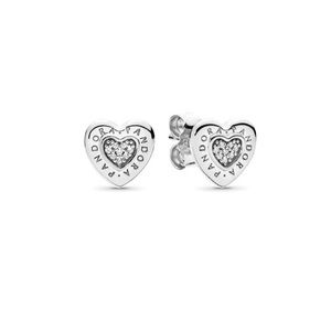 NWOT Pandora Heart Logo Earrings